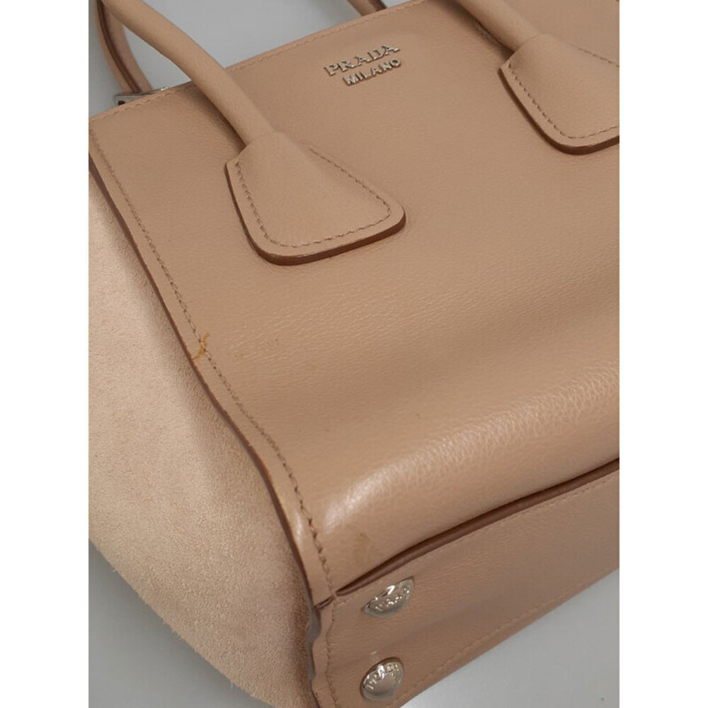 Prada Twin Brown Double Handle Tote Pocket - Picture 4 of 9